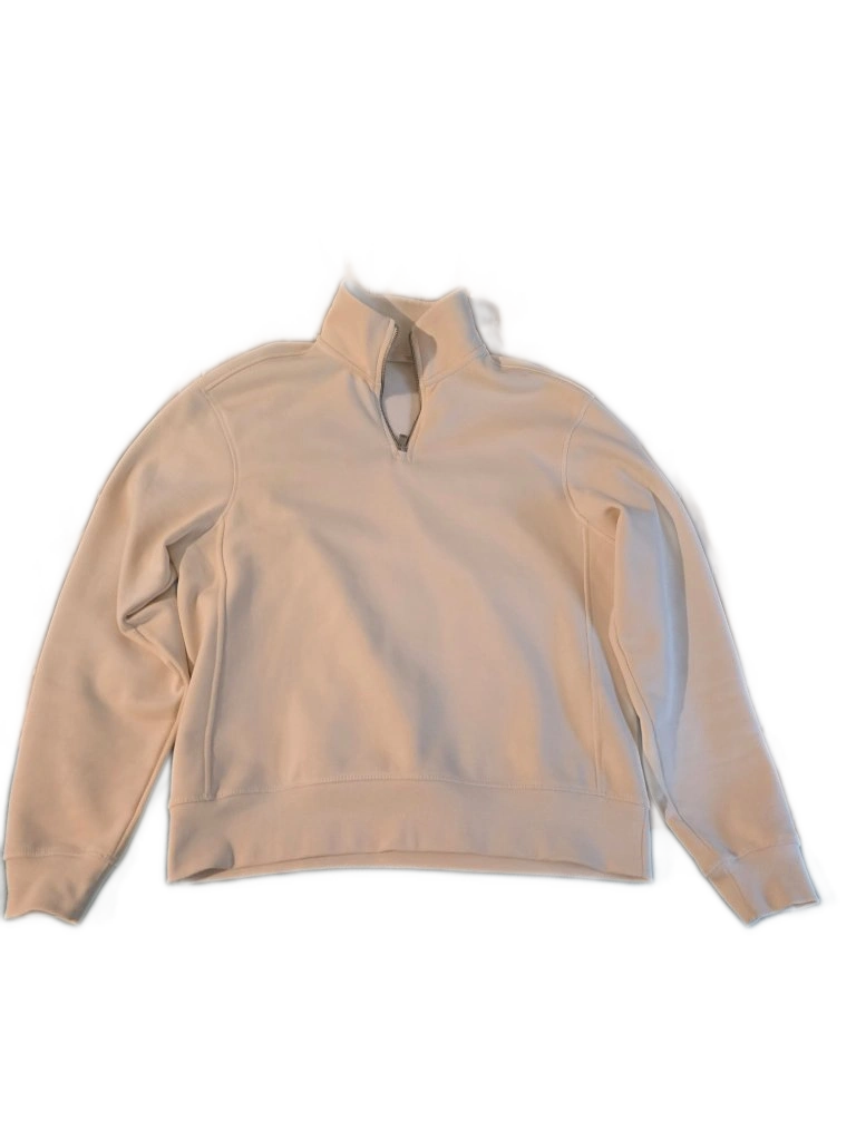 Sudadera Beige de Media Cremallera